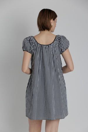 AUREUM Women's Dresses Gingham Babydoll Mini Dress