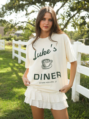 CHARLIE SOUTHERN Women's Tee Friday + Saturday Lukes Diner Tee || David's Clothing