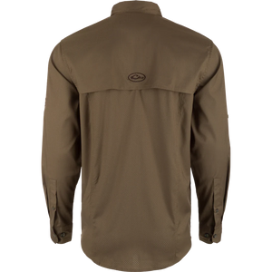 DRAKE CLOTHING CO. Men's Sport Shirt Drake Wingshooter's Trey Dobby Button-Down Long Sleeve Shirt || David's Clothing