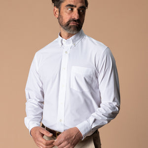 DUCKHEAD Men's Sport Shirt WHITE / S Duck Head Performance Poplin Sport Shirt - Boyce Solid D11303100
