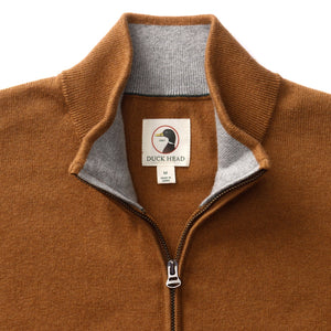 DUCKHEAD Men's Sweaters Duck Head Ridley Cotton Cashmere 1/4 Zip Sweater