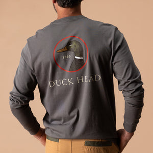 DUCKHEAD Men's Tees FOSSIL GRAY / S Duck Head Logo Long Sleeve T-Shirt D21020050