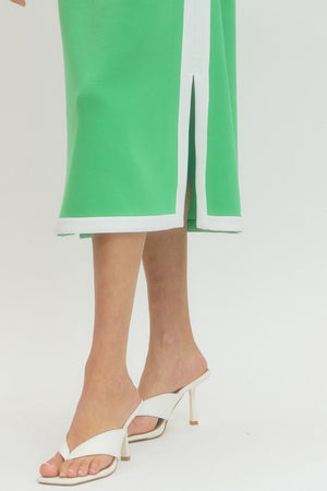 ENTRO INC Women's Dresses Solid Sleeveless Scuba Midi Dress