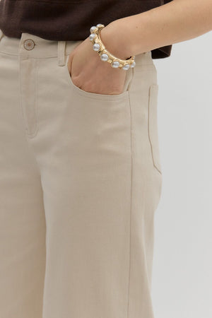 ENTRO INC Women's Pants Cheetah Cuff Hi Waist Pant