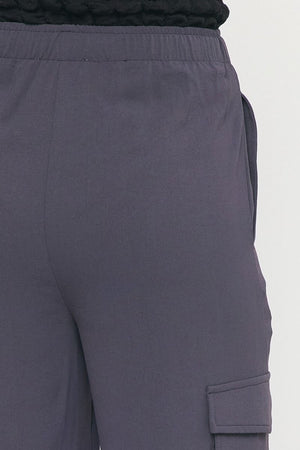 ENTRO INC Women's Pants High Waisted Utility Wide Leg Pants || David's Clothing