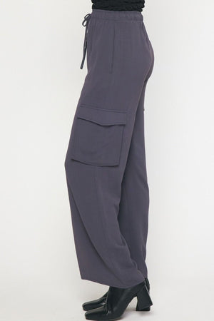 ENTRO INC Women's Pants High Waisted Utility Wide Leg Pants || David's Clothing