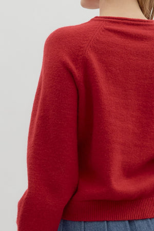 ENTRO INC Women's Sweaters Solid Long Sleeve Sweater Knit Cardigan