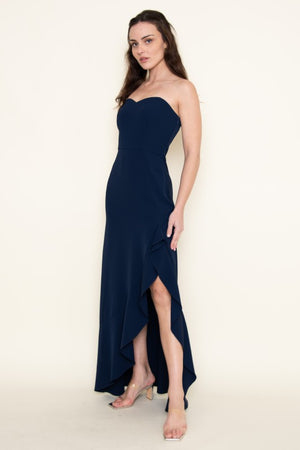 FORE COLLECTION Women's Dresses Sweetheart Strapless Ruffle Maxi