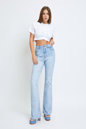 HIDDEN JEANS Women's Jeans Hidden Jeans Light Wash Classic 34 In Inseam Flare || David's Clothing