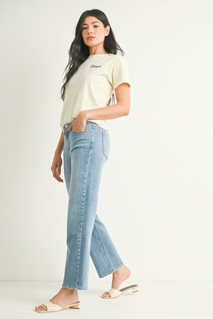 JUST BLACK DENIM Women's Jeans Just Black Denim Stretchy Straight