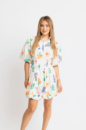 KARLIE CLOTHES Women's Dresses 252 BUBBLE HEM DRESS