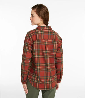 L.L.Bean Women's Shirts L.L.Bean Women's Scotch Plaid Flannel Shirt, Boyfriend