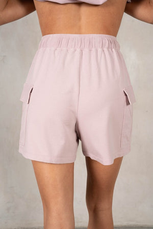 LABIZ Women's Shorts Cotton Modal Terry Cargo Pocket Shorts || David's Clothing