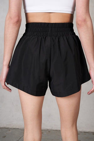 LABIZ Women's Shorts Wide Waistband Shorts with Side Snap-Down Closer