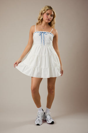 LELIS COLLECTION Women's Dresses Scalloped Square Neckline Mini Dress