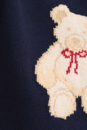 LELIS COLLECTION Women's Sweaters Short Sleeve Crew Neck Teddy Bear Sweater Top