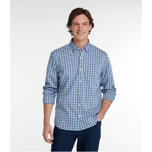 LL Bean 11-Mens Woven Shirt L.L.Bean Men's Comfort Stretch Performance® Shirt, Long-Sleeve, Slightly Fitted Untucked Fit, Plaid