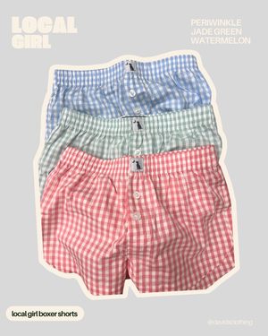 LOCAL GIRL 28-Women's Activewea Local Girl Gingham Boxer Short