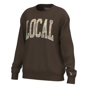 LOCAL GIRL Women's Sweatshirt ESPRESSO / XS Local Girl Crescent Crew L5130024ESO