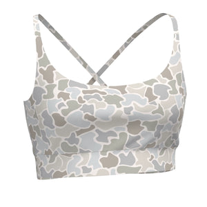 LOCAL GIRL Women's Top FORREST CAMO SALTWATER / XS Local Girl Sports Bra L5140002NEW