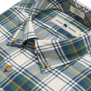ONWARD RESERVE Men's Sport Shirt Onward Reserve Bark Featherweight Flannel - Mallard Green