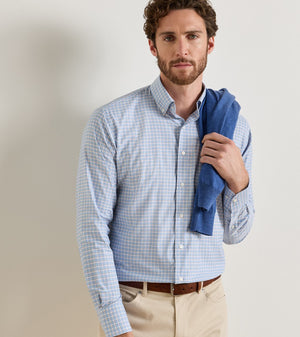 PETER MILLAR Men's Sport Shirt Peter Millar Charles Performance Twill Sport Shirt