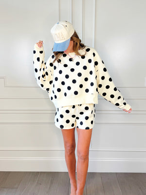 POPPY & PINE Women's Shorts IVORY / S Poppy & Pine Polka Dot Short POLKASHORT