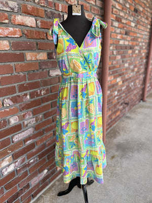 SADIE AND SAGE Women's Dresses Mimosa Shoulder Ties Surplice Midi Dress