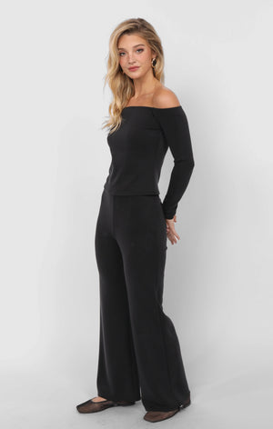 SADIE AND SAGE Women's Pants Sadie And Sage Hustle Knit Wide Leg Pants