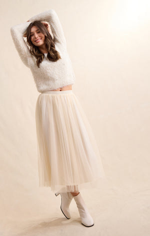 SADIE AND SAGE Women's Skirts Sadie and Sage Invitation Tulle Midi Skirt