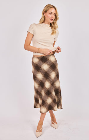 SADIE AND SAGE Women's Top Sadie and Sage Anthem High Neck S/slv Knit Top || David's Clothing