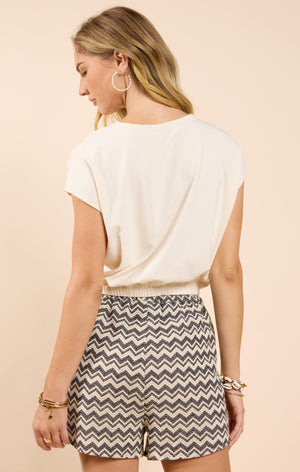 SADIE AND SAGE Women's Top Sadie And Sage On My Mind Elastic Hem Knit Top || David's Clothing