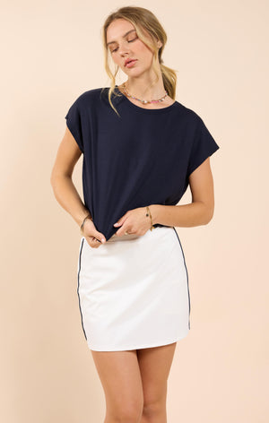 SADIE AND SAGE Women's Top Sadie And Sage On My Mind Elastic Hem Knit Top || David's Clothing