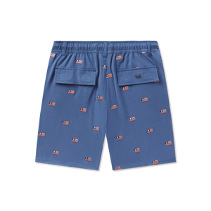 SOUTHERN MARSH COLLECTION Boy's Shorts Southern Marsh Youth Southernclassics Swim Trunk - Chambray Flags