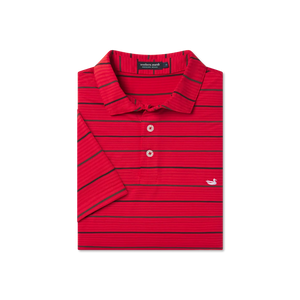SOUTHERN MARSH COLLECTION Men's Polo Southern Marsh Gridiron Stripe Performance Polo
