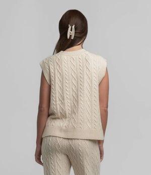 SOUTHERN SHIRT CO. Women's Sweaters Southern Shirt Comfy Cozy Sweater Vest - Parchment