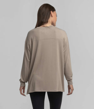SOUTHERN SHIRT CO. Women's Top Southern Shirt Relaxed Essential Top - Hazelnut