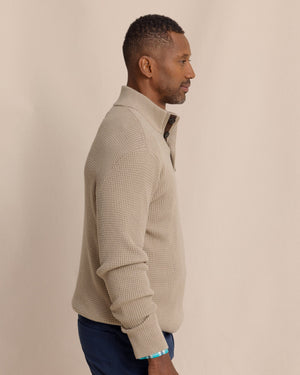 SOUTHERN TIDE Men's Outerwear Southern Tide Bass Creek Heather Quarter Button Sweater