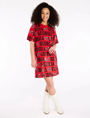 STEWART SIMMONS Women's Dresses Stewart Simmons The Sequin Repeat T-Shirt Dress - Georgia