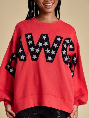 STEWART SIMMONS Women's Sweatshirt Stewart Simmons Georgia The Balloon Sleeve Pullover || David's Clothing