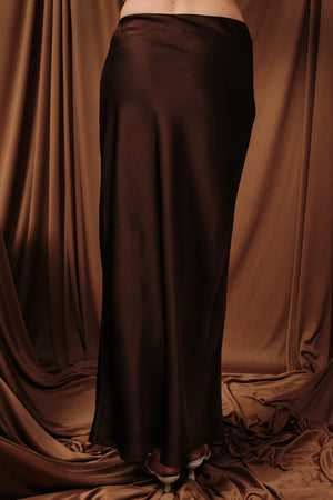 SUNDAY EDITION Women's Skirts Bias Satin Midi Skirt