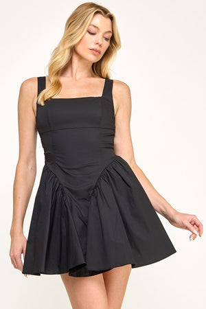 VINTAGE STORE Women's Dresses Poplin Back Ribbon Mini Dress