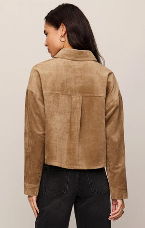 Z SUPPLY Women Jackets Z Supply All Day Cropped Suede Jacket