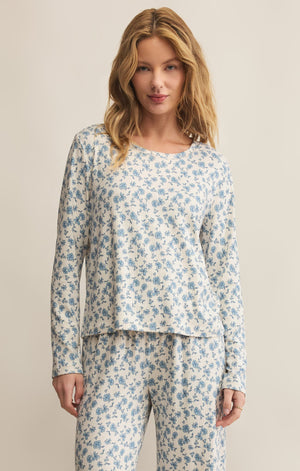 Z SUPPLY Women's Top Z Supply Home Town Ditsy LS Top || David's Clothing