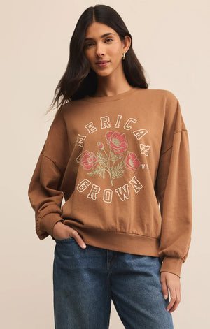 Z SUPPLY Women's Top Z Supply Stay Wild Sunday Sweatshirt || David's Clothing