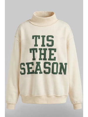Holly Jolly Reversible Mock-Neck