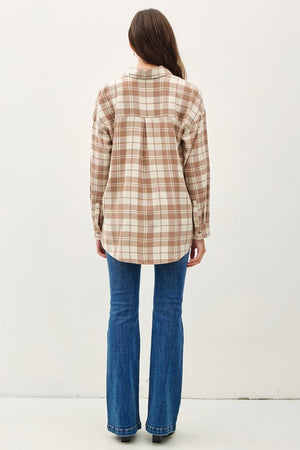 Plaid Flannel Long Sleeve Button Down