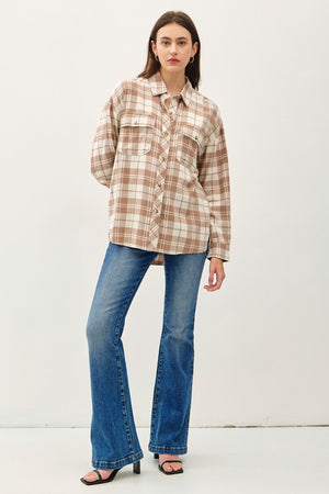 Plaid Flannel Long Sleeve Button Down