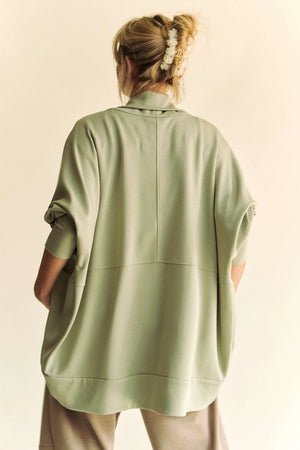 Dolman Long Sleeves Shawl Open Cardigan