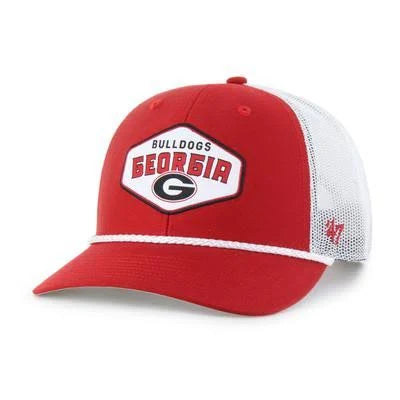 47 BRAND Men's Hats RED Georgia Bulldogs UGA Ace Rope Trucker ACEOR17CTPRD